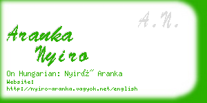 aranka nyiro business card